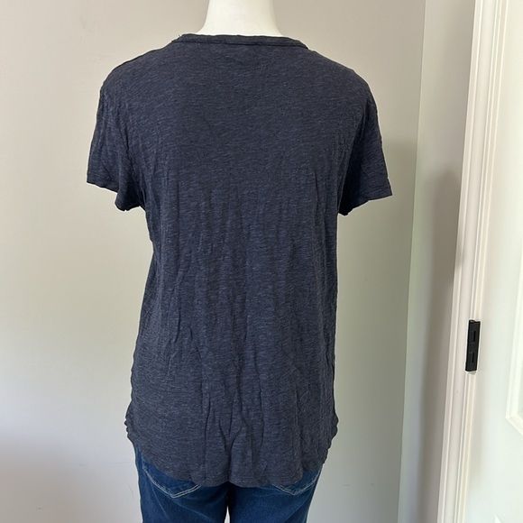 ZADIG and VOLTAIRE Shirt JE T'AIME Walk Flock Noir Tee T shirt Graphic Blue - Picture 5 of 8